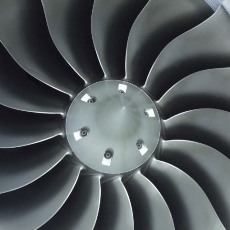 Close Up Image Of Business Aircraft Jet Engine Inlet Fan